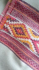 TIBET SHAWL Handloomed Shawls THS Tan Red Loom Large Never Worn W/ Tag Pashmina 