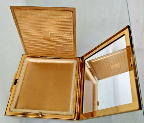 VINTAGE RARO PUNTO DI RIFERIMENTO CALIFORINA MERIDIONALE INCISO SU SPECCHIO ELGIN POLVERE COMPATTA - Foto 4 di 17