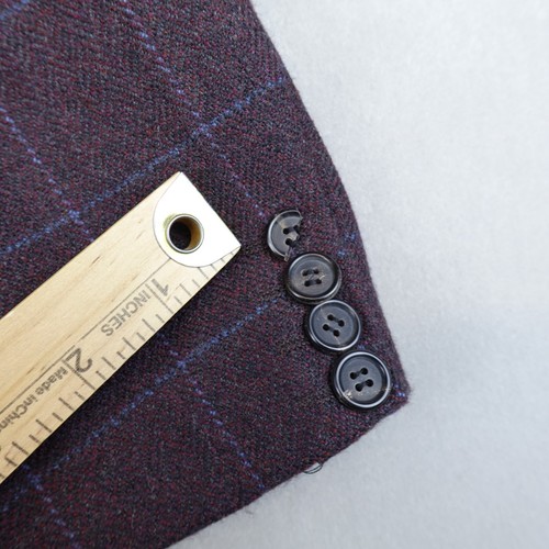 HUGO BOSS Blazer Windowpane Virgin Wool Jacket Mens 48L Einstein Made In USA - Picture 3 of 13