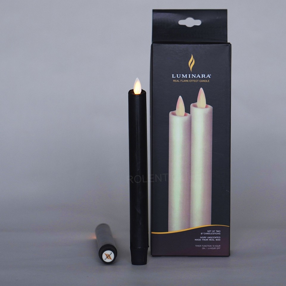 Luminara Battery Operated LED Flickering Flameless Tapered Candles with