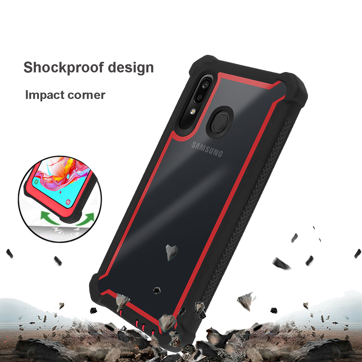 For Samsung Galaxy A20/A30/A50 Heavy Duty Case Shockproof Armor Hard Cover