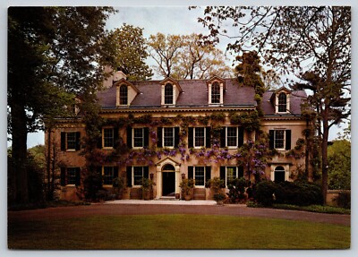 Postcard Delaware Wilmington Hagley Museum Eleutherian Mills Residence 44H