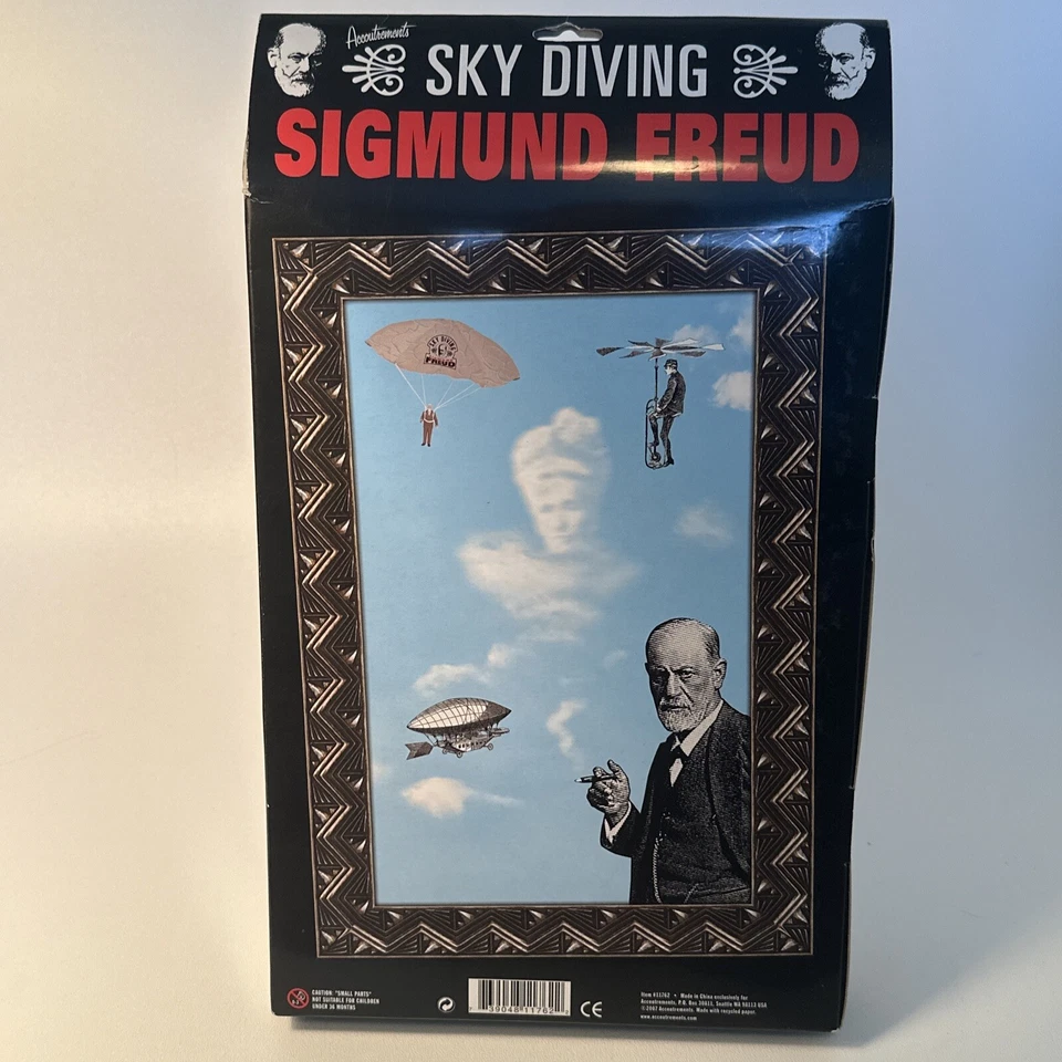 Rare Sky Diving Sigmund Freud Action Figure 5" New In Box Accoutrements 2007 - Image 2 of 4