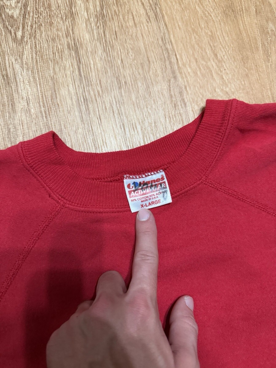 Vintage 80s Hanes Sweatshirt Baggy Boxy Heavyweight Blank Made in
