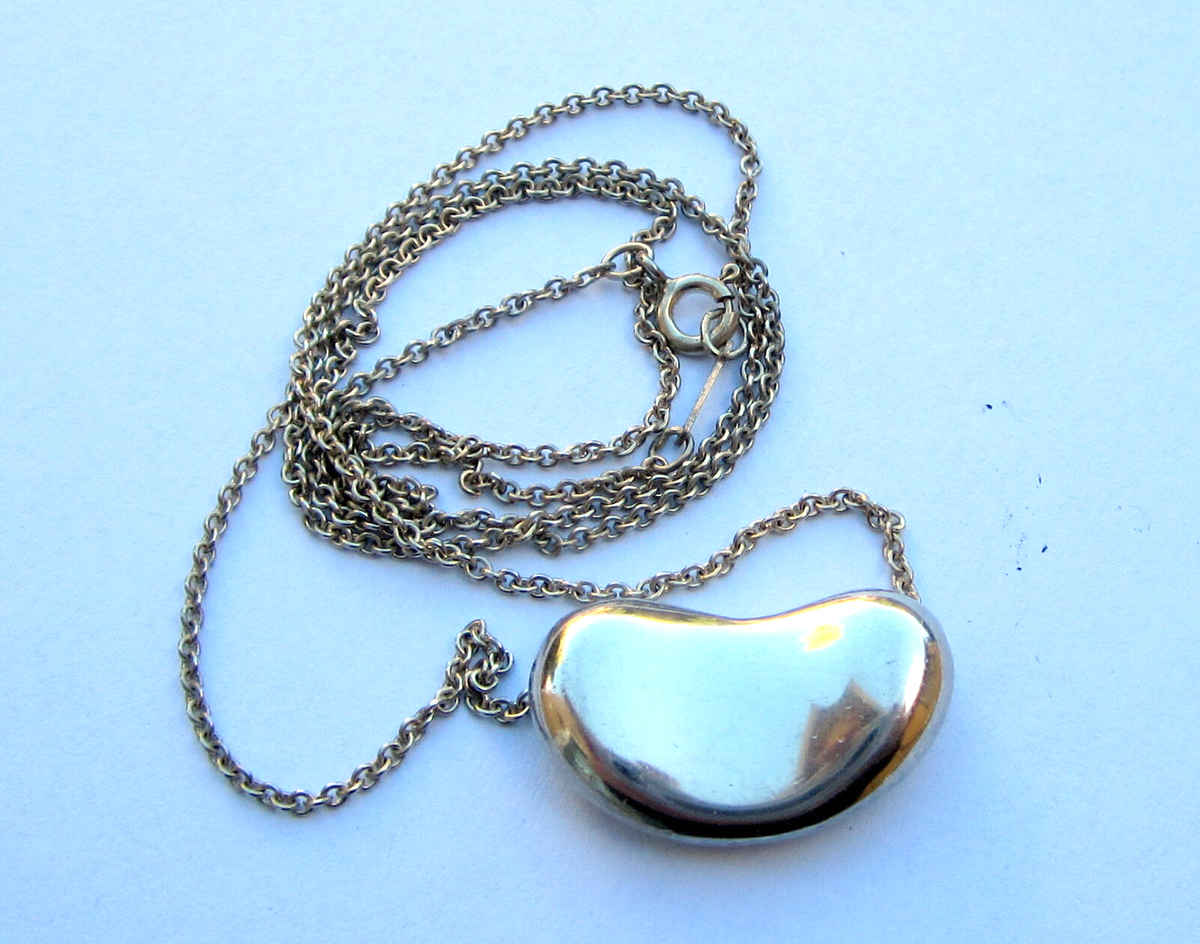 Tiffany & Co Vintage Elsa Peretti Sterling Silver 1 Inch BEAN 16.2