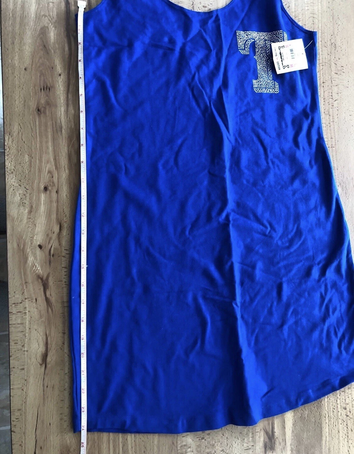 UNDERCOVER Abito Tank Victoria’s Secret ROSA MLB Texas Rangers Bling Medium Nuovo con etichette