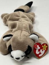 NEW WITH TAGS TY Beanie Baby RINGO the Raccoon