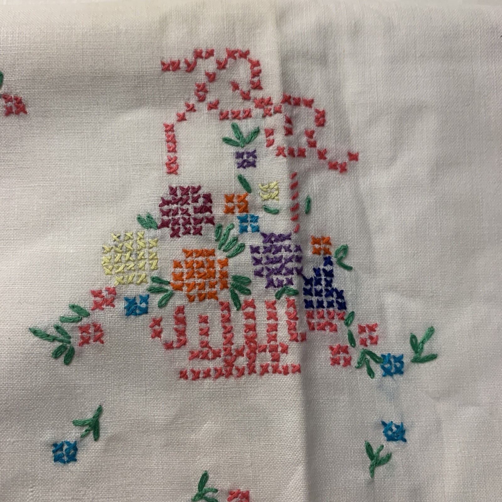 Pair of Vintage Hand Embroidered Pillowcases His & Hers Unused eBay