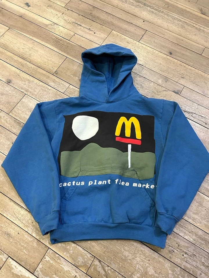 Talla S - Cactus Plant Flea Market X McDonald’s Sudadera con Capucha Azul - Cpfm Foto 2 de 4