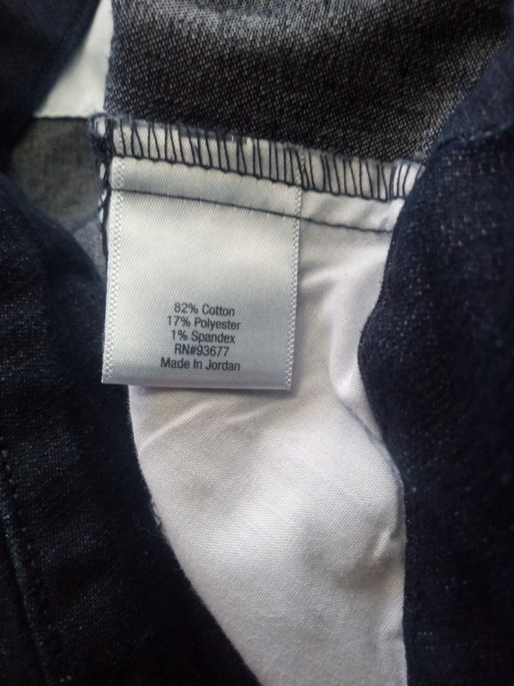 Jeans capri St Johns Bay para mujer Plus 22W azul oscuro elástico denim (41X19) Foto 4 de 4