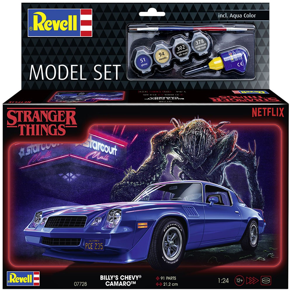 Revell 1/24 Stranger Things Billy's Chevrolet Camaro Car Model Kit