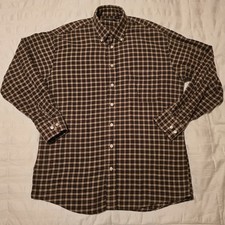Vintage Burberry London Button Down Shirt Mens Medium Plaid Nova Check USA READ