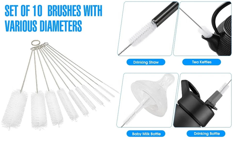 Juego de cepillos de tubo de ensayo cepillo de limpieza de paja de alta calidad extenderse a 1,08 en 10 unidades Foto 2 de 4