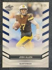 Josh Allen 2018 Leaf Draft DY12 06/25 Gold RC Buffalo Bills MVP
