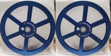 One Pair Pioneer Blue 7'' Tape Reel Light Metal Aluminum Take Up Reel