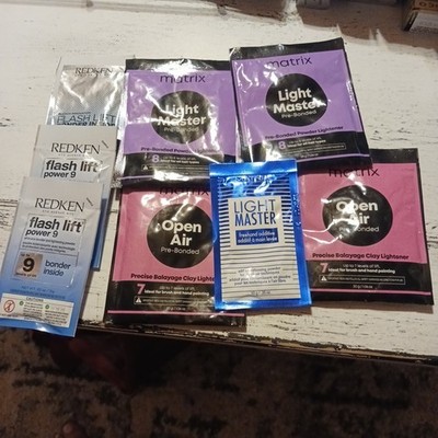 8 Sample Packs Matrix  Light Master Powder Lightener Redken Flash Lift