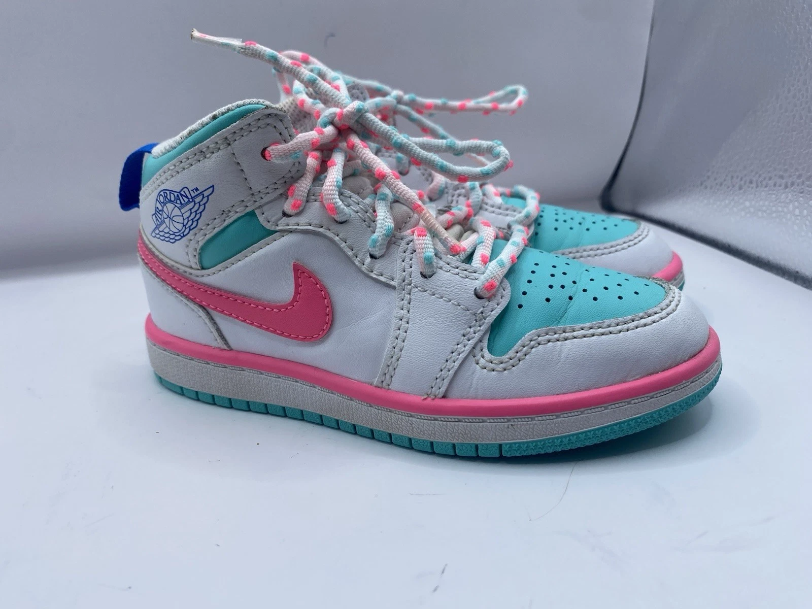 Jordan 1 Mid Digital rosa verde bianco rosa (640737 102) bambino taglia 11 C