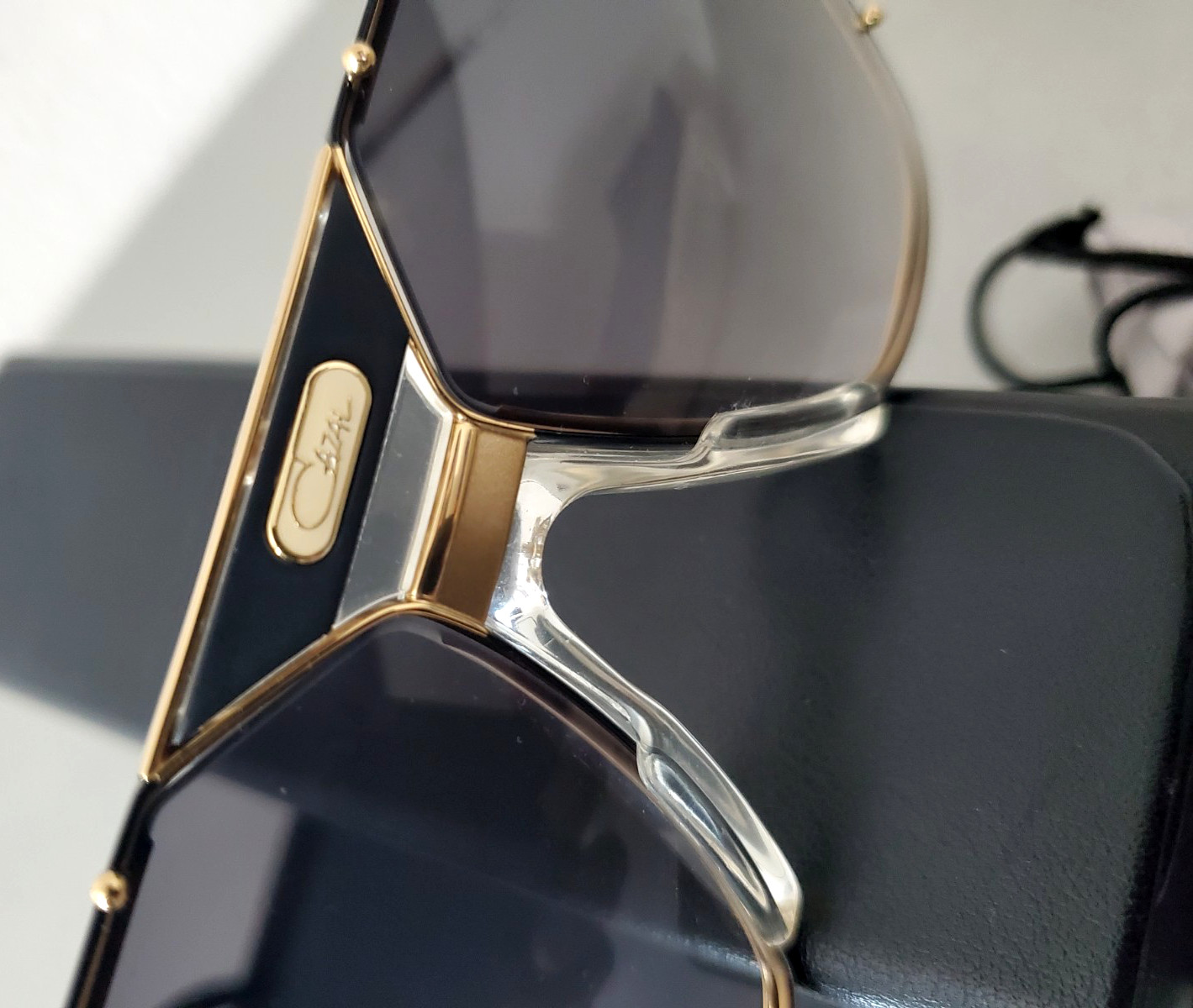 Cazal LENGEND 905 COL. 302 MENS SQUARE GOLD/BLACK Sunglasses (MADE IN GERMANY)