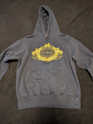 Sweat à capuche Supreme Love or Hate FW18 bleu marine taille S neuf sweat à capuche NY