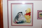 Vintage Disney Framed and Matted Winnie the Pooh and Eeyore Print w/Stamp — photo 4