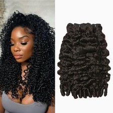 Burmese Curly Bundles Human Hair 20 inch Natural Black 300g