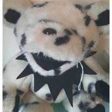Grateful Dead Bear Plush White with Black Spots Liquid Blue Steven Smith