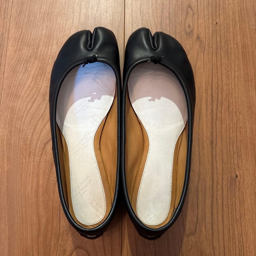 Maison Margiela Tabi Ballet Flats Black Size 36 with Box Leather