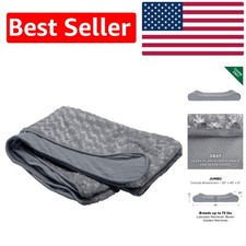 Jumbo Contour Dog Bed Cover in Gray - Ultra Plush Faux Fur, Easy Care  Stylish