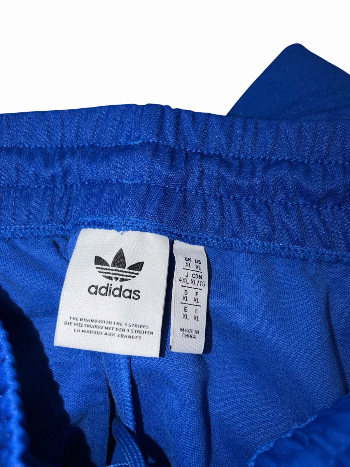 Adidas Originals Beckenbauer Blue Italia Logo Retro Track Pants Bottoms Men’s XL image 3