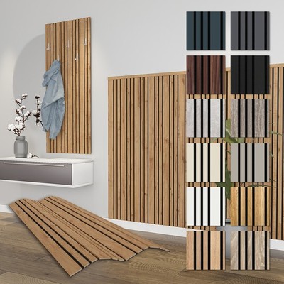 HEXIM Akustikpaneele Holz Mila 1385 x 600mm flexible Wandpaneele Kombipaneel MDF