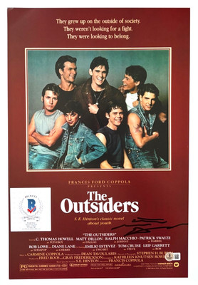 MATT DILLON SIGNED THE OUTSIDERS 12X18 MOVIE POSTER PHOTO ACTOR FILM ...