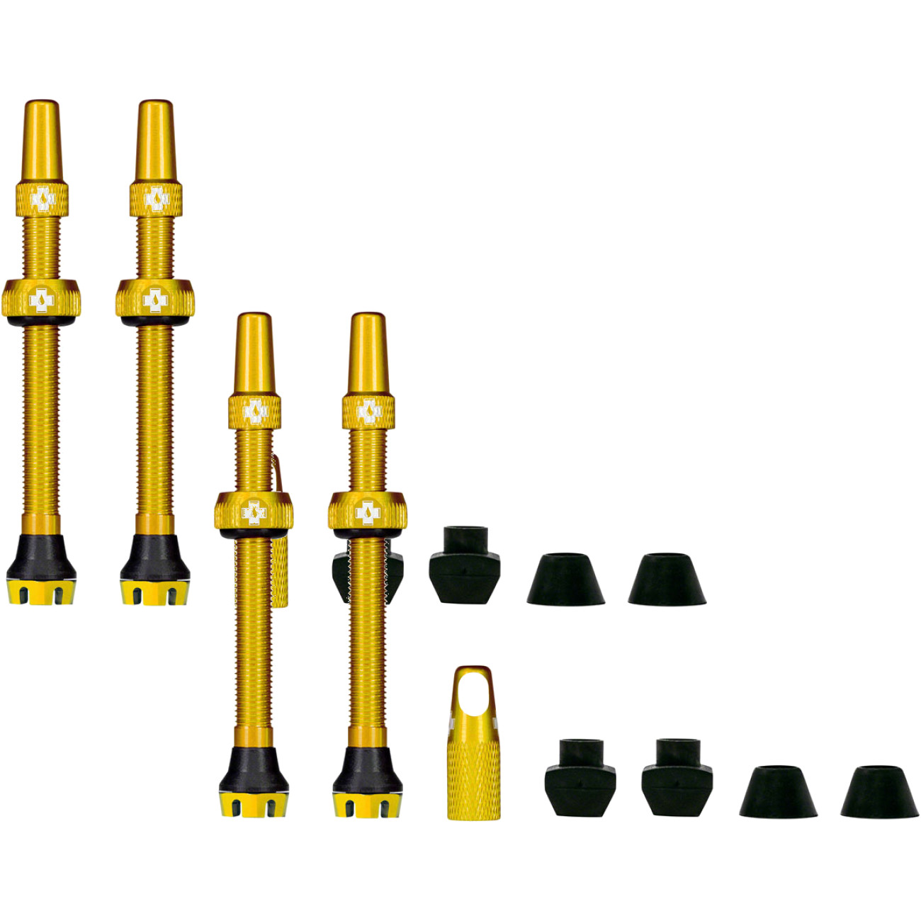 Комплект из 2 бескамерных клапанов Muc-Off V2 - Золотой 60 мм Пара 12990₽