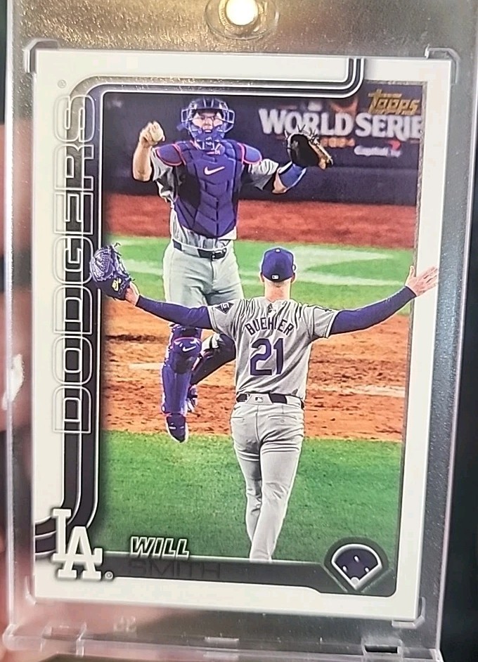 Will Smith Dodgers 2025 Topps Series1 #212 Golden Mirror Image SSP WS Winning HR
