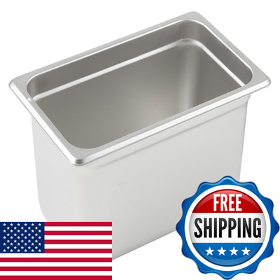 Winco Anti-Jamming Steam Pan 1/4 By 6-Inch 24-Gauge Stainless Steel Spjm-406