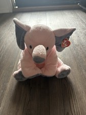 Ty Pluffies Large Pink WINKS the Elephant Rare, NEW 2004 ORIGINAL