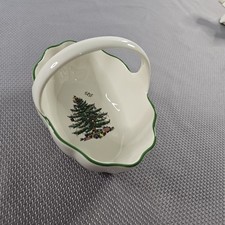 Cesto albero di Natale Spode vintage con manico agrifoglio 6” INUTILIZZATO leggi bene⬇