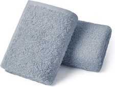 2-Pack Luxury Hand Towels, 16x32 Inch 450G 100 Cotton, Blue Quick-Dry Bathroom