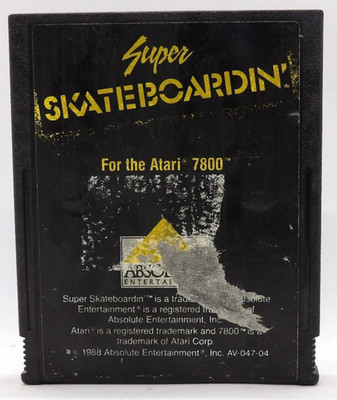 Super Skateboardin' (Atari 7800, 1988) Authentic Cartridge Only Tested Working