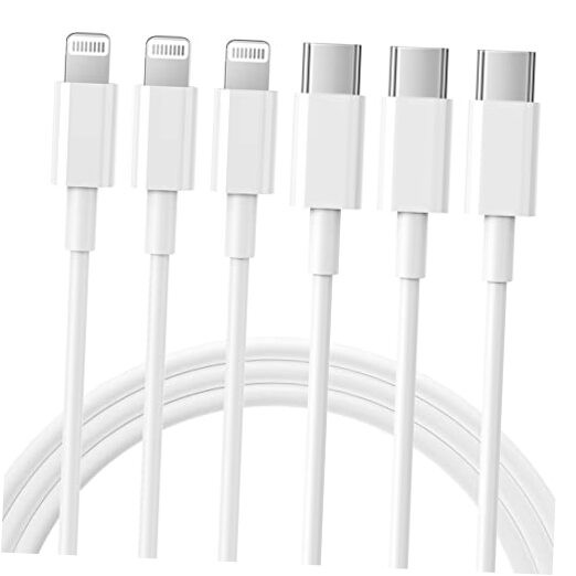 3-Pack MFi Certified USB-C to Lightning Fast Charger Cable 6FT for iPhone-image
