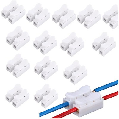 100 Stk. 2P CH-2 Lüsterklemmen Kabelverbinder LED-Lichtleiste Elektrische Draht