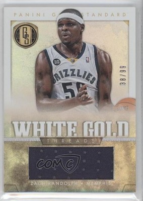 2012-13 Panini Gold Standard White Gold Threads 38/99 Zach Randolph #33 i2b