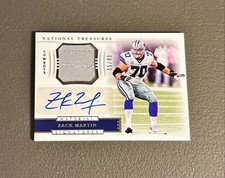 2018 NATIONAL TREASURES ZACK MARTIN GAME-USED PATCH AUTOGRAPH SP /49 HOF Cowboys