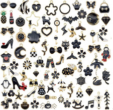 30pcs Mixed Enamel Charms Pendants for Jewelry Making Bulk lot Necklace Earrings