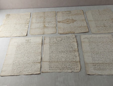 Lot d'anciens documents manuscrits, années 1600-1700