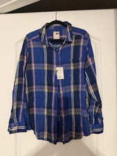 Lot 2 Mens Button Shirts Ralph Lauren Blake M SO XXL Plaid Cotton