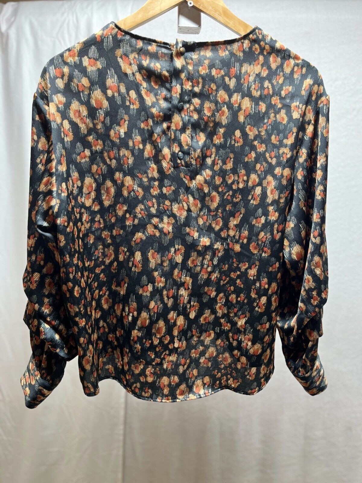 Zara Basic Printed Blouse Women's Size S Black Or… - image 2
