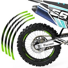 For HONDA CRF 250R 03-23 22 21 Wheel Stickers Rim 21" 19" Dirt Bike L02B Green