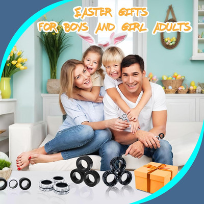 Easter Basket Stuffers,6 PCS Magnetic Rings Fidget Toys for Teens Adults Boys...