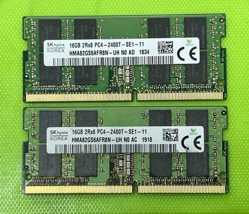 SK hynix 32 GB (2x16 GB) PC4 2400T DDR4 19200 SODIMM DDR4 RAM HMA82GS6AFR8N-UH