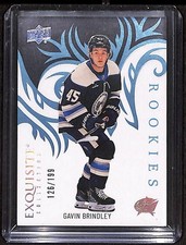 2024-25 Upper Deck Ice Exquisite Collection Blue #R-17 Gavin Brindley /199 RC